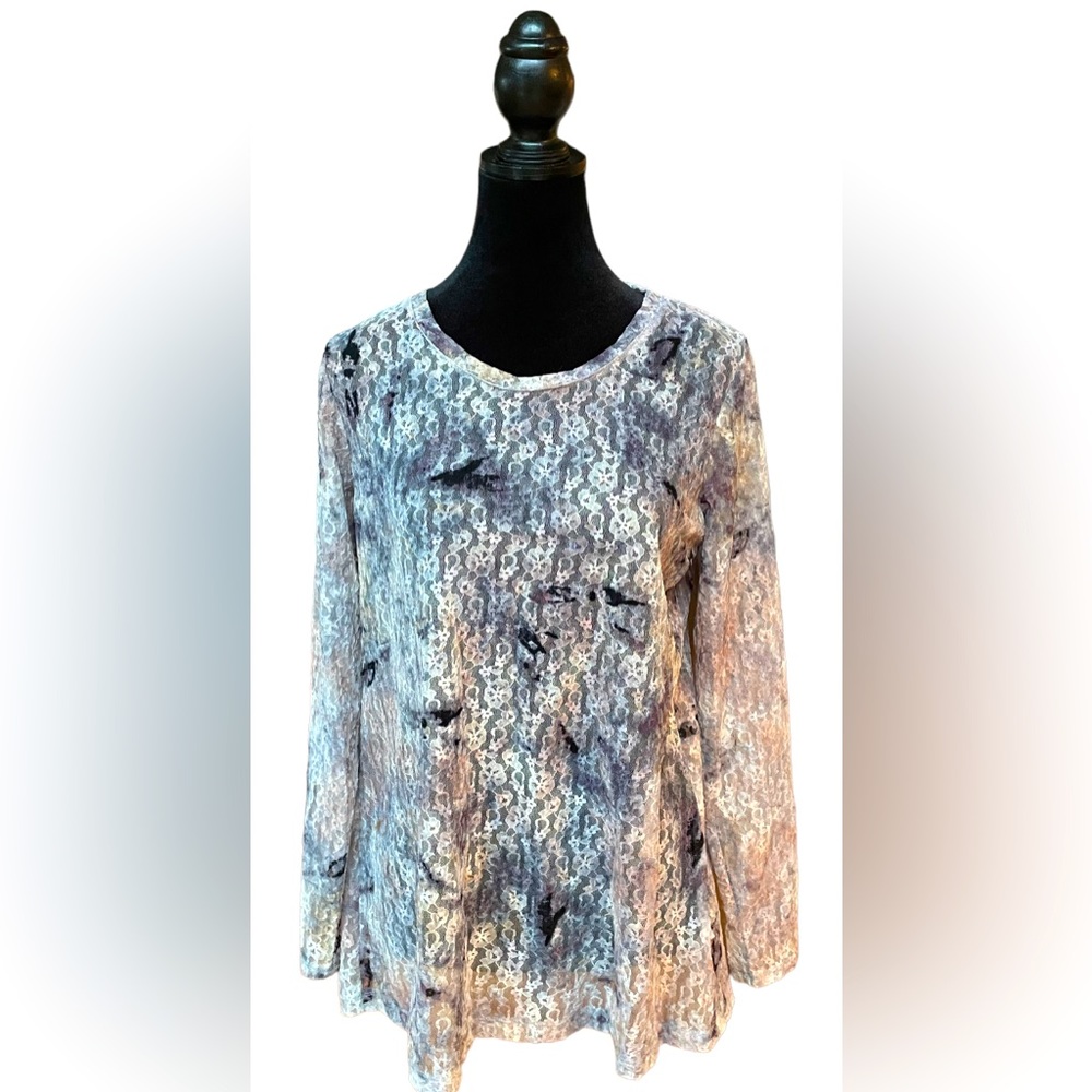 Logo Layers: Lace Long Sleeve Top